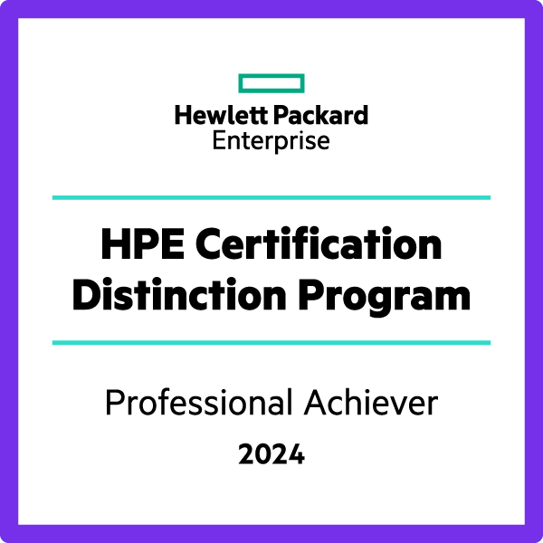 HPE Certification Distinction Program - Professional Achiever